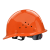 国标工地安全帽透气加厚建筑工程施工安全头帽领导圆头盔定做印字 圆盔透气橙色【旋钮帽衬】