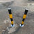 防撞柱圆柱钢管警示柱红白道路交通道口桩停车桩隔离柱防撞杆铁立柱 黄黑立柱750*89*2.0