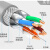安普超六七八7类网线万兆双屏蔽cat7A8八类无氧铜工程网络线305米部分定制 超七类万兆0.62双屏蔽-灰色 20m