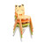 达儿旅靠椅 卡通款加厚椅幼儿靠背座椅宝宝塑料椅小孩家用防滑小凳子 30cm高 橙色小熊 建议5岁