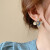 BOLING施华洛世奇工艺蓝色水晶花朵耳钉女银小众设计感气质耳环2024新款 蓝色水晶花朵耳环