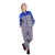斯卡地尔（Scotoria）夏季工作服套装 分体式长袖工装舒适高棉 CVC1401蓝灰色 1套XL码