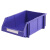 稳斯坦 WST014零件盒塑料组合式零件盒物料盒仓库收纳盒螺丝盒 工具盒 斜口 蓝310*195*135mm 1个