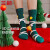 三枪（THREEGUN）圣诞袜休闲袜子中筒秋冬季红色本命年情侣卡通可爱中筒袜3双装 小雪花+圣诞人+绿彩带 均码