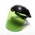 电焊面罩PC烤全脸隔热轻便头戴式防打眼氩弧焊气防护面具焊帽神器 绿色面罩