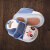 晋豆子宝宝加绒棉鞋冬季婴儿鞋1岁男宝宝手工布鞋11个月小童鞋 蓝灰色 Y86-7 内长11.5cm