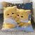 可爱猫咪抱枕沙发客厅床头靠背垫办公室抱枕套不含芯卡通方形靠的 OZ23 -双面40x40(不加枕芯)