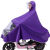 雨衣电动车自行车骑行雨披加大带面罩遮脚单人成人男女士学生雨具 5+XL双帽檐加厚护脸炫紫 无规格