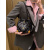 酷奇袋鼠今年流行高级感腋下水桶包包女2023抽绳手提包单肩斜挎包潮 图片黑色