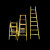 绝缘直梯玻璃钢伸缩折叠人字梯关节升降梯子电力电工检修工具踏凳 3米 绝缘单直梯