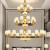 IGIFTFIRE新中式全铜玉石客厅吊灯中山古镇2024年新款中国风复式楼实木灯具 A款6头玻璃灯罩