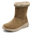 斯凯奇（Skechers）女鞋  2023冬季新款一脚穿加绒棉鞋休闲靴舒适防滑棉鞋保暖雪地靴 BRN 38