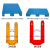 九脚防潮垫叉车塑料托盘仓库地垫工业地堆平面垫板卡板货物仓栈板 浅蓝色 0.8*0.8米加厚
