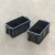 加厚长方形塑料收纳箱带盖五金零件盒小号黑色工具箱不是防净电箱 黑色+专用三格+盖子 收纳零件盒