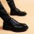 chiay高端品牌奢侈高档皮鞋男新款商务正装内增高英伦透气软皮休闲鞋 黑色 39