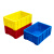 车载专用收纳盒分格零件盒小号无格周转箱长方形配件箱盖子物料盒 RG.325.四格箱+蓝色 收纳箱分格