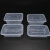 海斯迪克 HK-5006 一次性打包盒 外卖饭盒长方形透明塑料餐盒 透明1000ML加厚*20套