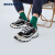 斯凯奇（Skechers）夏季黑白金黑白金情侣老爹鞋休闲运动鞋男女 男款-黑色/金色-666114-BKGD 42.5
