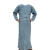 劳保佳  焊工围裙 加厚牛皮围裙 焊工隔热防护围裙 高领兰色  85CM 可定制