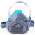1502防尘口罩工业粉尘透气口鼻罩装修电焊硅胶防毒面具呼吸器 面具+40片纤维棉