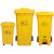 垃圾桶废物桶脚踏桶黄色医院大号户外诊所废弃物240L脚踩 50L加厚无轮款