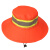 LISM环卫工人帽夏季遮阳防晒大檐帽洁园林公路物业反光网眼帽可印字 桔色渔夫帽网面 可调节
