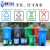 大号平口垃圾分类垃圾袋一次性可降解加大社区物业四色厨余塑料 蓝色可回收物80X100 50只
