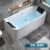 穆景天浴缸家用小户型亚克力独立一体双人情侣按摩浴缸智能恒温加热冲浪 空缸含排水 1.8m