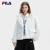 斐乐【杨幂同款】FILA V&A联名棉服女士连帽外套春季时尚宽松女装 云菇白-WT 155/76A/XS