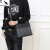 酷奇袋鼠（KUQIDAISHU）新款欧美男士斜跨包商务小背包休闲时尚单肩印花小方包大容量 黑灰色