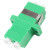 孔柔光纤耦合器FCSC法兰盘单模圆转大方口ST对接头LC双工光纤适配器 浅绿色