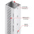 海斯迪克 PVC阻燃线槽明装 配电柜布线线槽机柜线槽电缆桥架齿形线槽 25*25mm(1米/根) HKA-206
