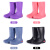 新款雨鞋女士高筒雨靴中筒防滑防水加绒胶鞋套鞋时尚高筒耐磨水鞋 梦幻紫+棉套 38