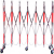 圳仓 不锈钢拱形伸缩围栏红白相间1.1*2.6米施工安全防护栏幼儿园折叠栅栏户外移动隔离拦尺寸可定做 1.1米高*可伸3米