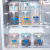 安达通 五谷杂粮收纳盒 厨房储物密封带刻度线干果小米桶 蓝色大号1500ML蓝色