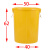 大号加厚牛筋圆桶大容量家庭用储水桶食物级酿酒发酵塑料胶桶可配盖 100K型【无盖】黄色
