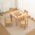 幼儿园实木桌子椅子圆桌学生餐桌正方形课桌儿童家用学习桌椅套装 长桌 全橡木 0cm