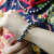 诗筠（shijun)孔雀绿珍珠手链顺景波利尼西亚绿黑珍珠贝珠渡膜圆极强光珍珠手串 黑珍珠14K包金手链 10-10mm
