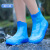 铸固 雨鞋套 防水防滑男女雨靴防雨雪下雨天户外加厚硅胶水鞋 中筒蓝色 40-42码 