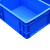 海斯迪克 EU箱塑料周转箱 加厚物流整理汽配零件箱 蓝色无盖600*400*120