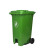 圣路欧C  垃圾桶绿色大号脚踏垃圾桶环卫分类物业小区室外户外酒店商用塑料带盖240U-1型号 720*575*1080mm