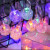 乐卡利太阳能彩灯串户外露营感应灯装饰照明氛围灯室外花园庭院气 2.3cm气泡灯(彩色 12米100灯)