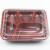 海斯迪克 一次性饭盒 外卖打包盒餐盒塑料盒快餐盒 红黑100套(850五格) HKCX-307