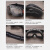 百分百摩托车头盔风镜哈雷复古机车半盔护目镜100%骑行防风沙眼镜 黑框黑带透明片 (送透明片)C6