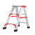 梯子家用工程专用加厚铝合金人字梯多功能非折叠伸缩2米3米高施工 双筋加强加厚1米
