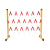伸缩围栏可移动隔离护栏户外栏杆护栏网伸缩警示带施工围挡可折叠 1.2米高*5米长国标【红白】管式