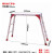 铝合金折叠马凳便携脚手架装修防滑安全梯工作梯平台梯洗车台 铝合金平台宽40cm高97cm