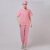 久匀 夏季薄款制药厂男女防尘服 加工厂工作服卫生车间短袖套装 粉色套装 M