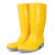 胶鞋高长筒雨鞋加棉厨房养殖耐磨防滑工业雨靴防汛水鞋 黄色 36
