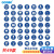 国新GOSIM 圆形物品定位贴5S6S管理标志标签蓝色桌面办公规范标识不干胶标签直径3/5/10cm 饮水机（1个） 直径10cm PVC背胶 裱磨砂膜